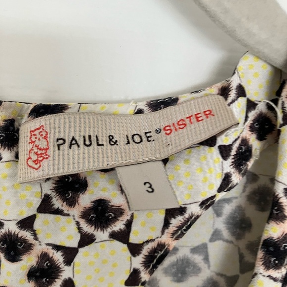 Paul & Joe Sister Cute Kitty face Blouse - MAUVE - Size 3 - Picture 3 of 7